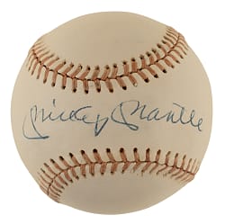 Mickey Mantle Single-Signed Baseball - JSA