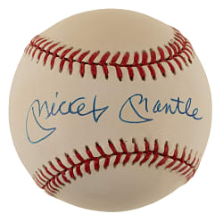 Mickey Mantle Single-Signed Baseball - JSA