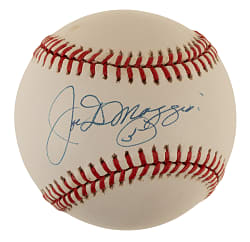 Joe DiMaggio Single-Signed Baseball with "5" Inscription - JSA