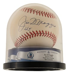 Joe DiMaggio Single-Signed Baseball with "#5" Inscription Beckett MINT 9