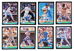 Signed 1987 Donruss All-Stars Near-Complete Set (56/59) Plus 46 Duplicates Including 24 Hall of Famers