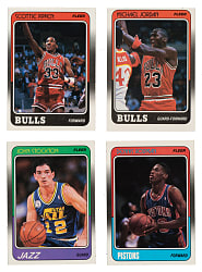 1988-1989 Fleer Basketball Complete Set (132) Plus Complete Stickers Set (11)