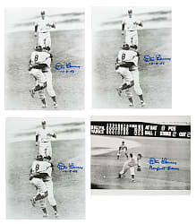Don Larsen Signed Photograph Collection (12) - Three with Perfect Game Date Inscriptions