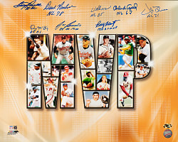 MVP Award Winners Multi-Signed Large-Format Photograph (8 Signatures) - Each with MVP Inscriptions