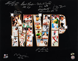 MVP Award Winners Multi-Signed Large-Format Photograph (8 Signatures) - Each with MVP Inscriptions