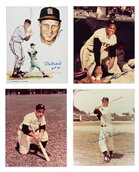 Hall of Fame and Star Signed Photograph Collection (22) Including Mays, Musial, and Rose