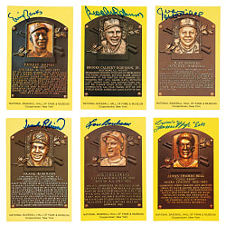 Signed Yellow Hall of Fame Postcard Collection (22)