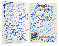 "Topps Baseball Cards: New York Yankees, 1952-1988" Multi-Signed Softcover Book (69 Signatures)