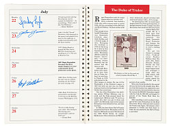 1991 "Baseball Card Engagement Book" Multi-Signed with 53 Signatures