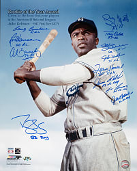 Rookie of the Year Award Winners Multi-Signed Large-Format Photograph