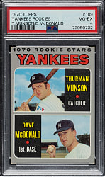 1970 Topps #189 Thurman Munson Rookie PSA VG-EX 4
