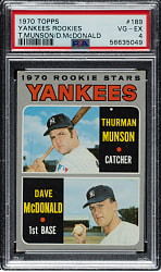 1970 Topps #189 Thurman Munson Rookie PSA VG-EX 4
