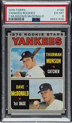 1970 Topps #189 Thurman Munson Rookie PSA EX-MT 6