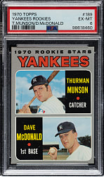 1970 Topps #189 Thurman Munson Rookie PSA EX-MT 6