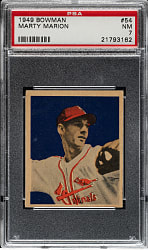 1949 Bowman #54 Marty Marion PSA NM 7