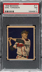 1949 Bowman #17 Earl Torgeson PSA NM 7
