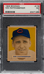 1949 Bowman #176 Ken Raffensberger PSA NM 7
