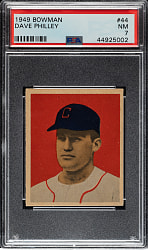 1949 Bowman #44 Dave Philley PSA NM 7
