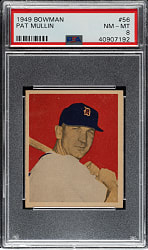 1949 Bowman #56 Gene Bearden PSA NM-MT 8