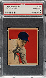 1949 Bowman #32 Eddie Yost PSA NM-MT 8