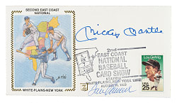 1989 Mickey Mantle and Tom Seaver Signed First-Day Cover - JSA
