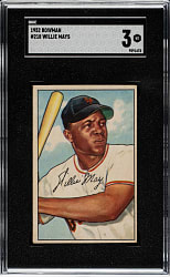1952 Bowman #218 Willie Mays SGC VG 3