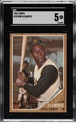 1962 Topps #10 Roberto Clemente SGC EX 5