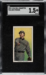 1909-1911 T206 White Border Arch Persons Southern Leaguer SGC FAIR 1.5 - Old Mill Back