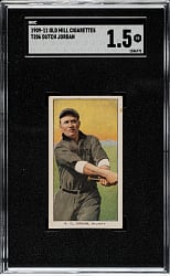1909-1911 T206 White Border Dutch Jordan Southern Leaguer SGC FAIR 1.5 - Old Mill Back