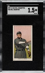 1909-1911 T206 White Border Bill Cranston Southern Leaguer SGC FAIR 1.5 - Old Mill Back