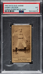 1889 N172 Old Judge Harry Decker PSA VG 3