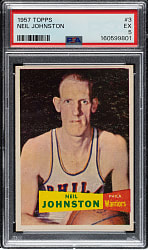 1957-1958 Topps Basketball #3 Neil Johnston Rookie PSA EX 5