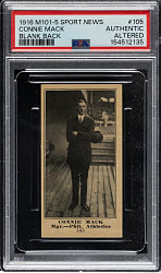 1916 M101-5 Sporting News #105 Connie Mack PSA Authentic