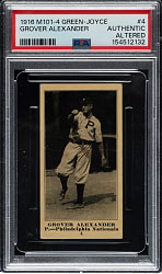 1916 M101-4 Green Joyce #4 Grover Alexander PSA Authentic