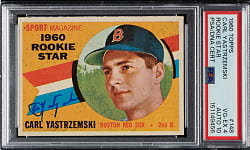 Signed 1960 Topps #148 Carl Yastrzemski Rookie PSA VG-EX 4 with GEM MINT 10 Signature