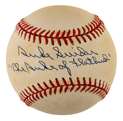 Duke Snider Single-Signed Baseball with "The Duke of Flatbush" Inscription - JSA