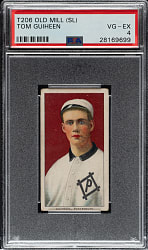 1909-1911 T206 White Border Tom Guiheen Southern Leaguer PSA VG-EX 4 - Old Mill Back
