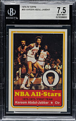 1973-1974 Topps Basketball #50 Kareem Abdul-Jabbar BGS NM+ 7.5