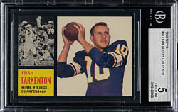 1962 Topps Football #90 Fran Tarkenton Rookie BGS EX 5