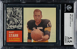 1962 Topps Football #63 Bart Starr BGS EX+ 5.5