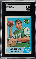 1968 Topps Football #65 Joe Namath SGC EX/NM 6