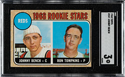 1968 Topps #247 Johnny Bench Rookie SGC VG 3