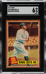 1962 Topps #139 Babe Ruth Hits 60 SGC EX/NM 6