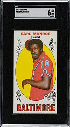 1969-1970 Topps Basketball #80 Earl Monroe Rookie SGC EX/NM 6