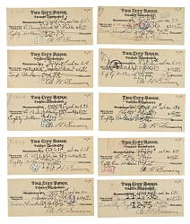 1936 Al Simmons Signed Check Collection (10)