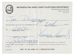 1990 Joe DiMaggio Cut Signature - JSA