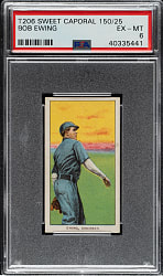 1909-1911 T206 White Border Bob Ewing PSA EX-MT 6