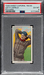 1909-1911 T206 White Border Lefty Leifield Pitching PSA EX-MT 6
