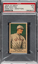 1920-1921 W514 #78 Bert Shotten PSA EX 5