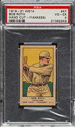 1920-1921 W514 #47 Bob Roth New York PSA VG-EX 4